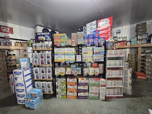 Cold drinks and craft beer selection